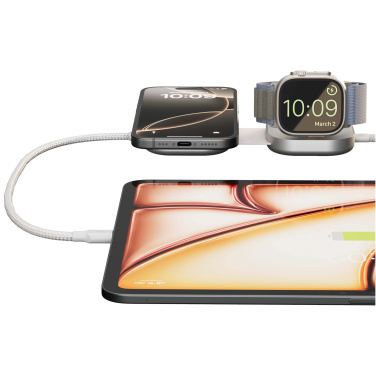 Logo trade promotional giveaway photo of: Zens Pro 3 140W USB-C 3-in-1 charging cable