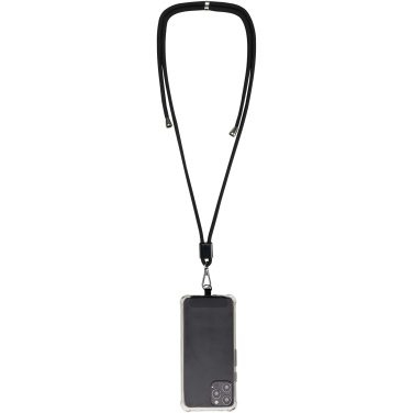 Logo trade promotional gifts picture of: Vega adjustable recycled smartphone lanyard