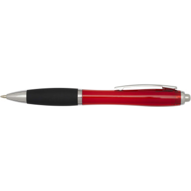Logo trade promotional product photo of: Nash RCS recycled plastic ballpoint pen with coloured barrel and black grip (black ink)