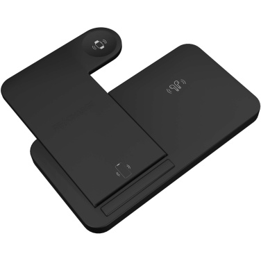 Logotrade business gift image of: SCX.design W28 3-in-1 wireless charging base with phone stand