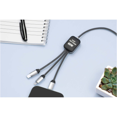 Logo trade promotional product photo of: SCX.design C33 60W Type-C charging cable with dual light-up logo 