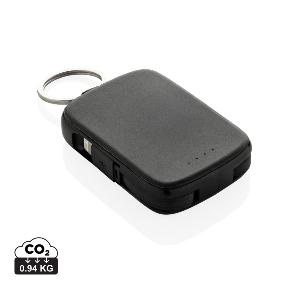 Logo trade advertising products picture of: Nexo RCS keychain 2000 mah powerbank with integrated cables