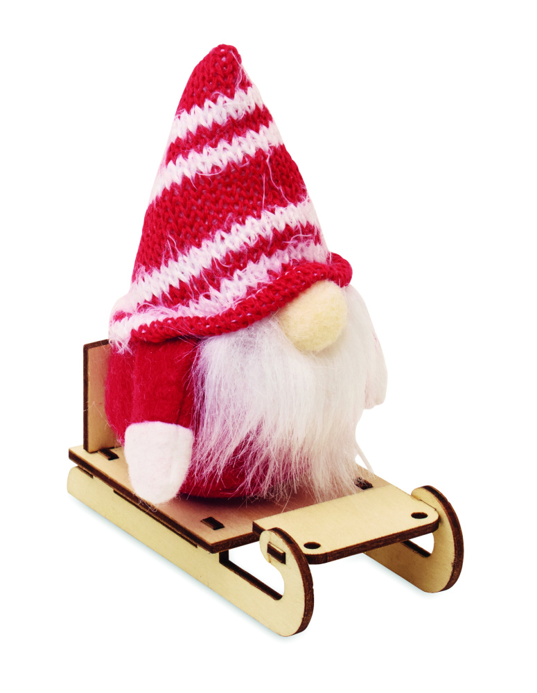 Logotrade promotional product picture of: Gnome on wooden sleigh