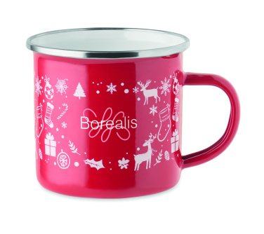 Logotrade promotional items photo of: Christmas enamel mug 300ml