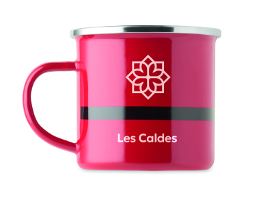 Logo trade promotional giveaway photo of: Santa enamel vintage mug 300ml