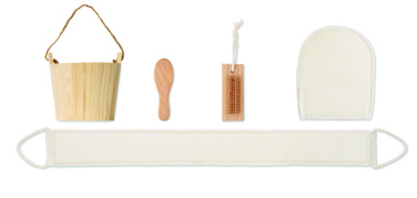 Logo trade promotional products picture of: Bath gift set in wooden bucket