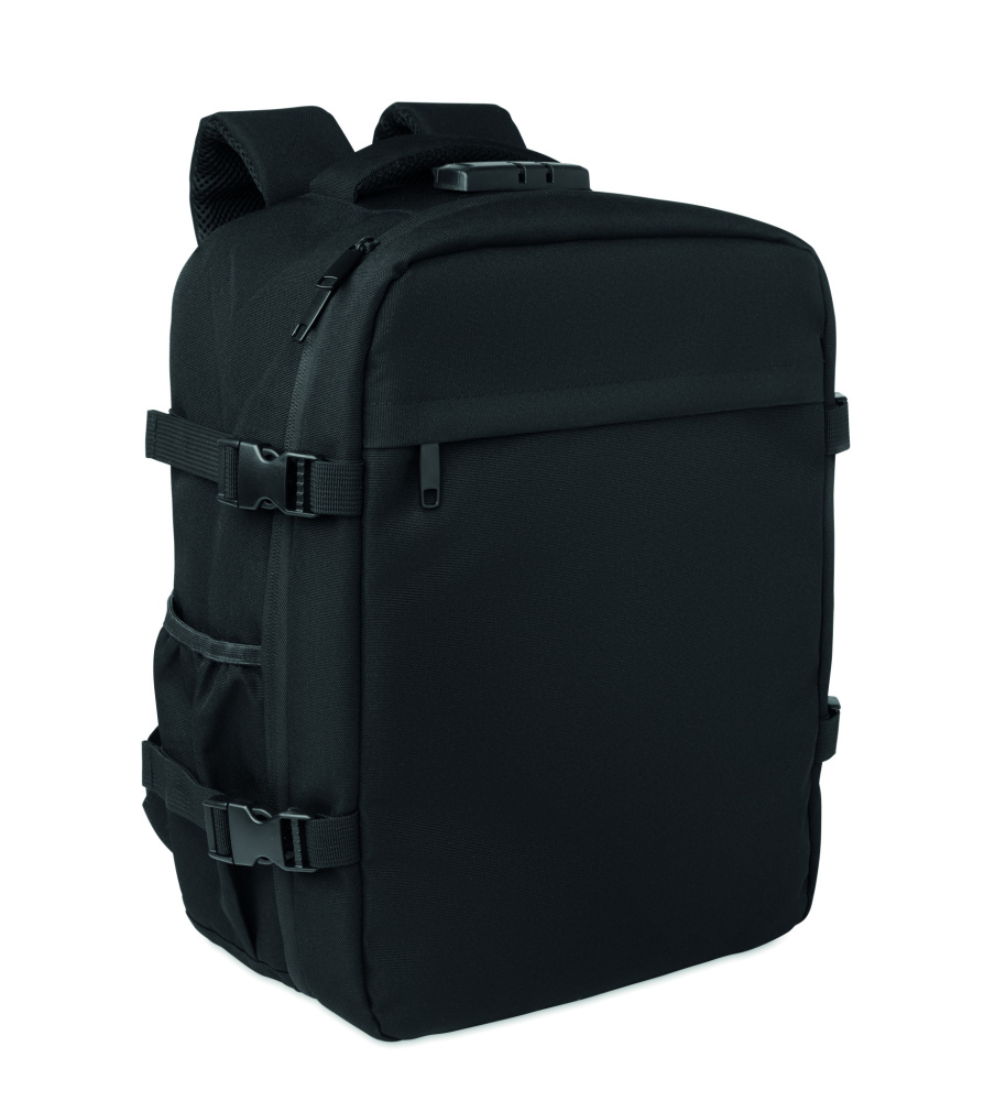 Logotrade business gift image of: 15" RPET backpack lock 20L