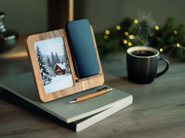 Logo trade promotional gifts picture of: Acacia frame & charger 15W