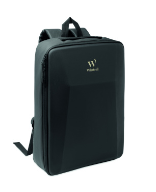 Logo trade promotional giveaways picture of: 15" hard shell RPET backpack
