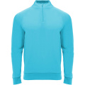 Epiro long sleeve kids quarter zip sweatshirt, Fluor Turquoise