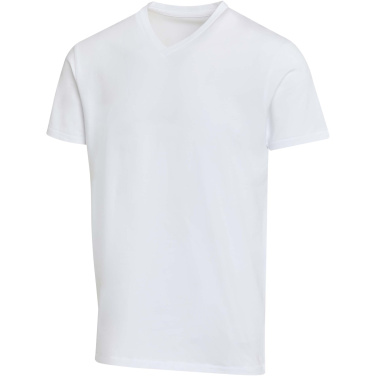 Logo trade promotional giveaways image of: Balfour 200 g/m² short sleeve v-neck unisex OCS organic t-shirt