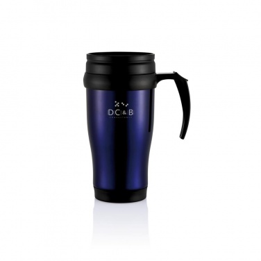 Logotrade meened pilt: Stainless steel mug, purple blue