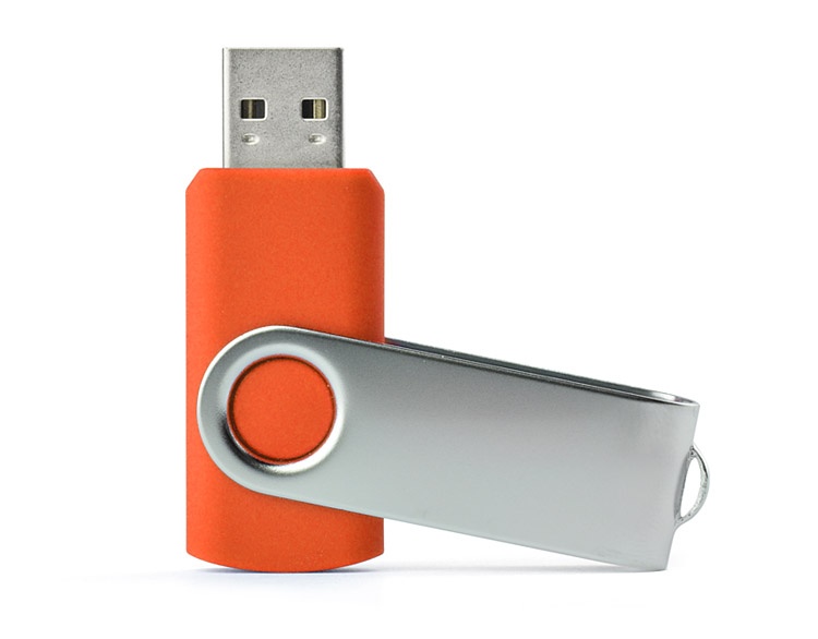 Logo trade reklaamtoote pilt: USB mälupulk Twister, 8 GB, oranž