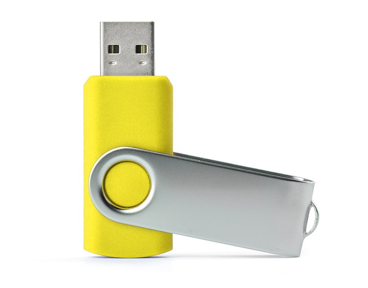 Logotrade meened pilt: USB mälupulk Twister, 8 GB, kollane