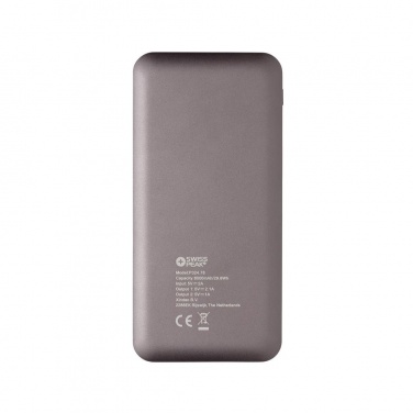 Logo trade reklaamkingituse pilt: Reklaamtoode: Swiss Peak 8.000 mAh powerbank, grey