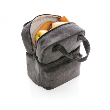 Logo trade reklaamtoote pilt: Firmakingitus: Cooler bag with 2 insulated compartments, anthracite