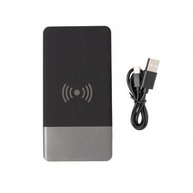 Logo trade firmakingituse pilt: Ärikingitus: 5.000 mAh Soft Touch Wireless 5W Charging Powerbank
, grey