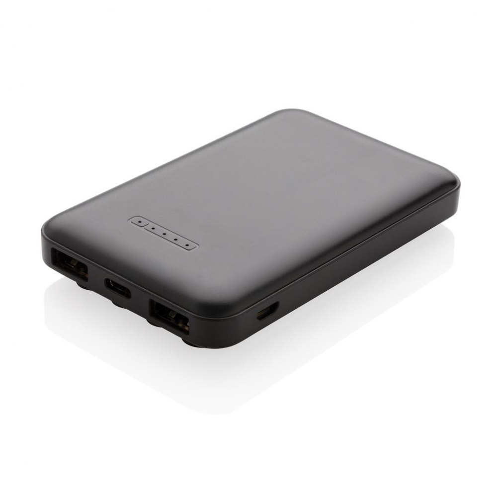 Logotrade firmakingi foto: Reklaamtoode: 5.000 mAh wireless charging pocket powerbank, black