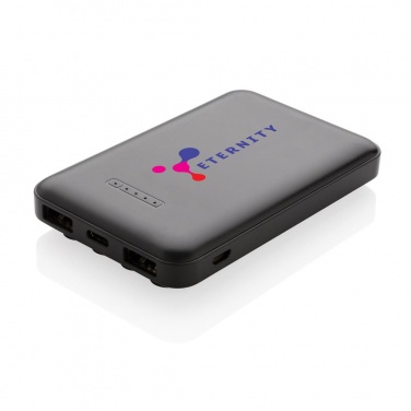 Logo trade ärikingid foto: Reklaamtoode: 5.000 mAh wireless charging pocket powerbank, black