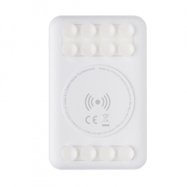 Logotrade reklaamkingid pilt: Reklaamkingitus: 5.000 mAh wireless charging pocket powerbank, white