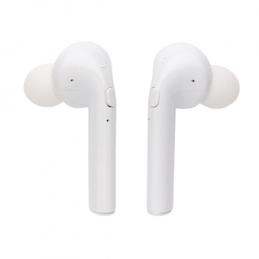 Logotrade ärikingituse foto: Reklaamtoode: Liberty TWS earbuds with 5.000 mAh powerbank, white