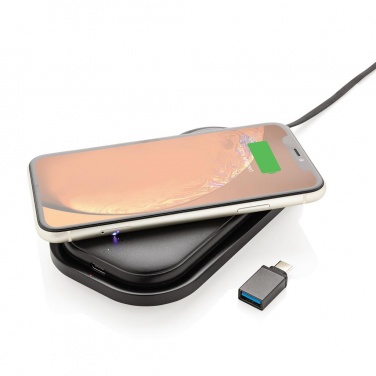 Logotrade reklaamkingitused pilt: Reklaamkingitus: Wireless charging 5.000 mAh powerbank base, black