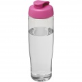 H2O Active® Tempo 700 ml keeratava kaanega spordipudel, Läbipaistev / roosa