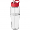 H2O Active® Tempo 700 ml tilaga kaanega spordipudel, Läbipaistev / punane