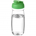 H2O Active® Pulse 600 ml keeratava kaanega spordipudel, Läbipaistev / roheline