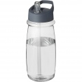 H2O Active® Pulse 600 ml tilaga kaanega spordipudel, Läbipaistev / Tormihall