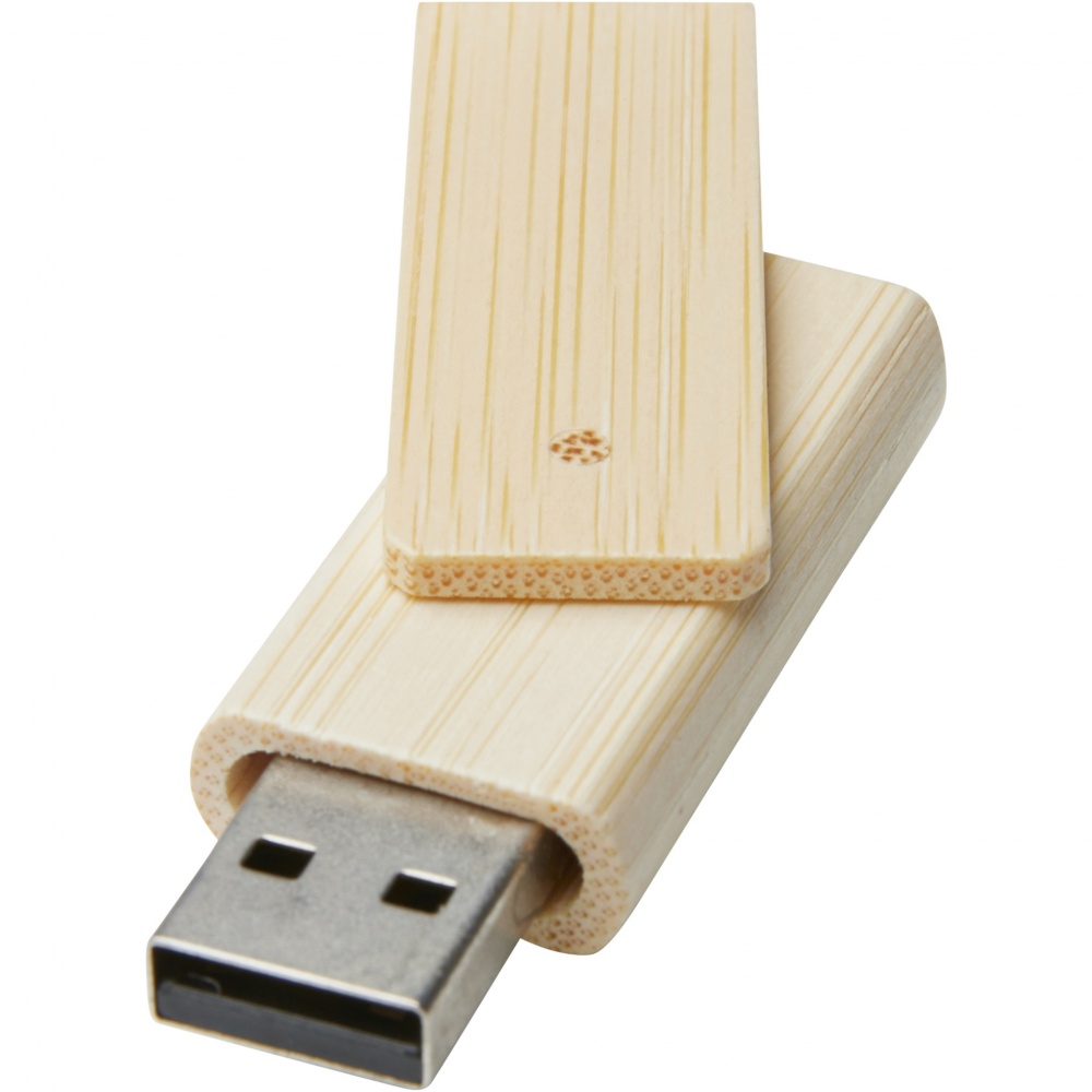 Logo trade ärikingi pilt: Pöörake 4 GB bambusest USB-mälupulka