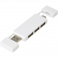 Mulani kahekordne USB 2.0 jaotur, Valge