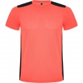 Detroidi lühikeste varrukatega unisex spordisärk, Fluor Coral / Täismust