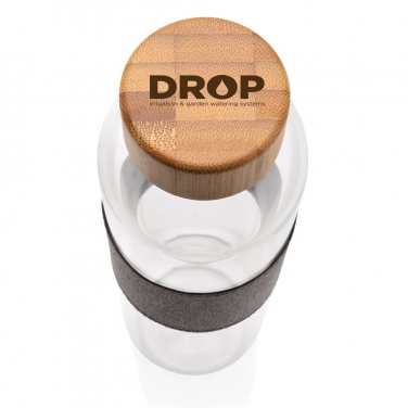 Logotrade firmakingitused pilt: Impact borosilikaatklaasist pudel bambusest kaanega