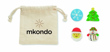 Logotrade reklaamkingituse foto: Komplektis 4 jõuluteemalist kustukummi