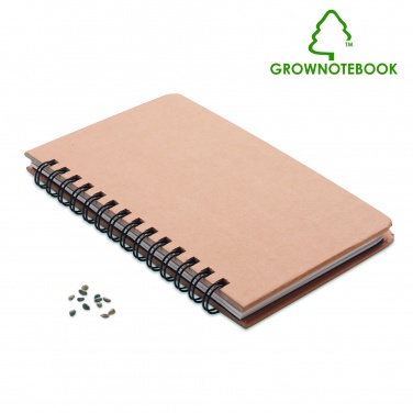 Logotrade ärikingid pilt: A5 männipuu GROWNOTEBOOK™