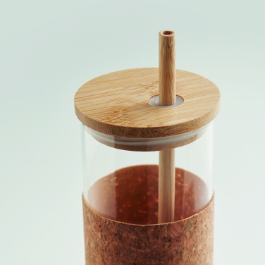 Logo trade reklaamkingi pilt: Korgist ümbrise ja bambusest kaanega joogitops, 450 ml