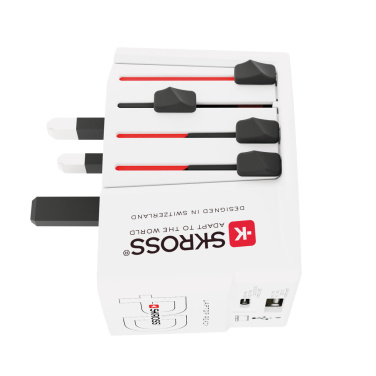 Logo trade reklaamkingitused foto: SKROSS World Travel Adapter MUV 65W PD USB C kaabliga