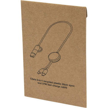 Logo trade reklaamtooted foto: Citala 5-in-1 taaskasutatud plastist 30 cm kiirlaadimiskaabel
