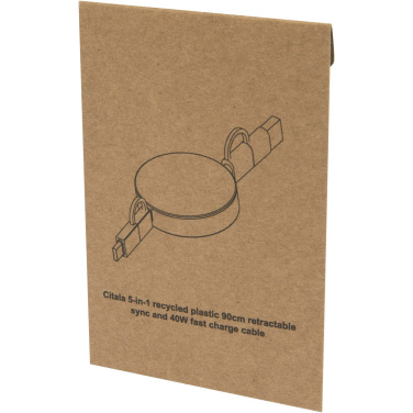 Logo trade meened foto: Citala 5-in-1 taaskasutatud plastist 90 cm kiirlaadimiskaabel