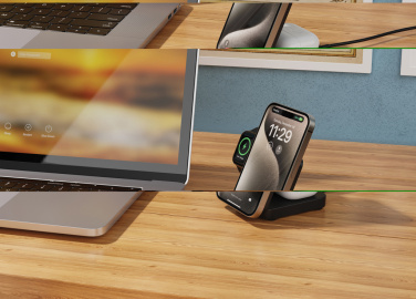 Logo trade reklaamkingi pilt: Urban Vitamin Arcadia RCS plastikust 15W 3in1 magnetiline laadija