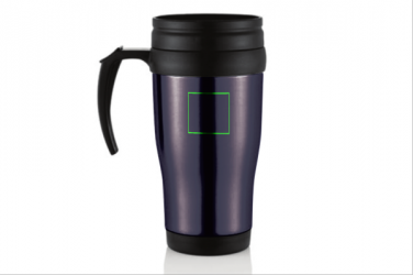 Logotrade mainostuote tuotekuva: Stainless steel mug, purple blue