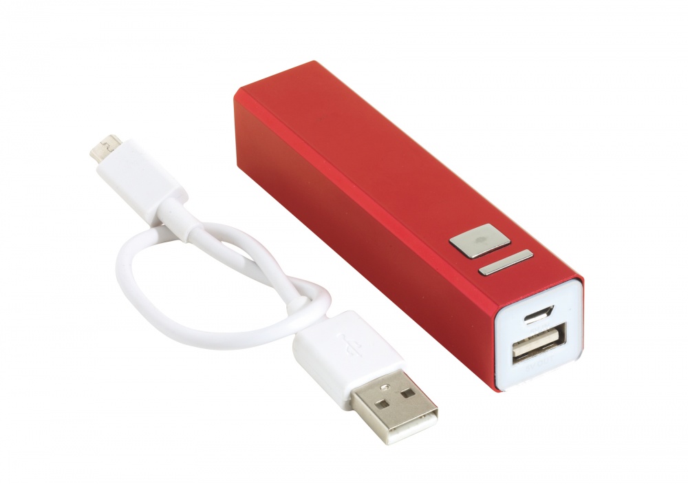 Logotrade liikelahjat kuva: Reklaamtoode: Powerbank, Endurance, red