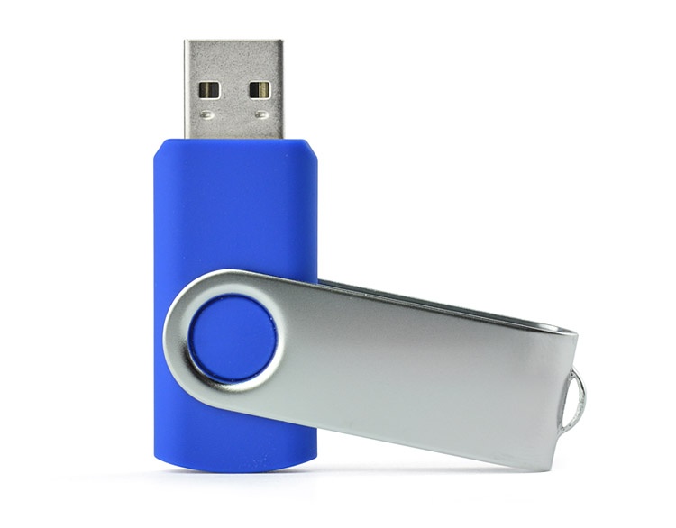 Logotrade mainoslahja tuotekuva: USB mälupulk Twister, 8 GB, sinine