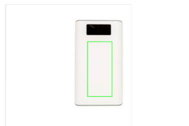 Logo trade mainostuote kuva: Reklaamtoode: 10.000 mAh powerbank with display, white