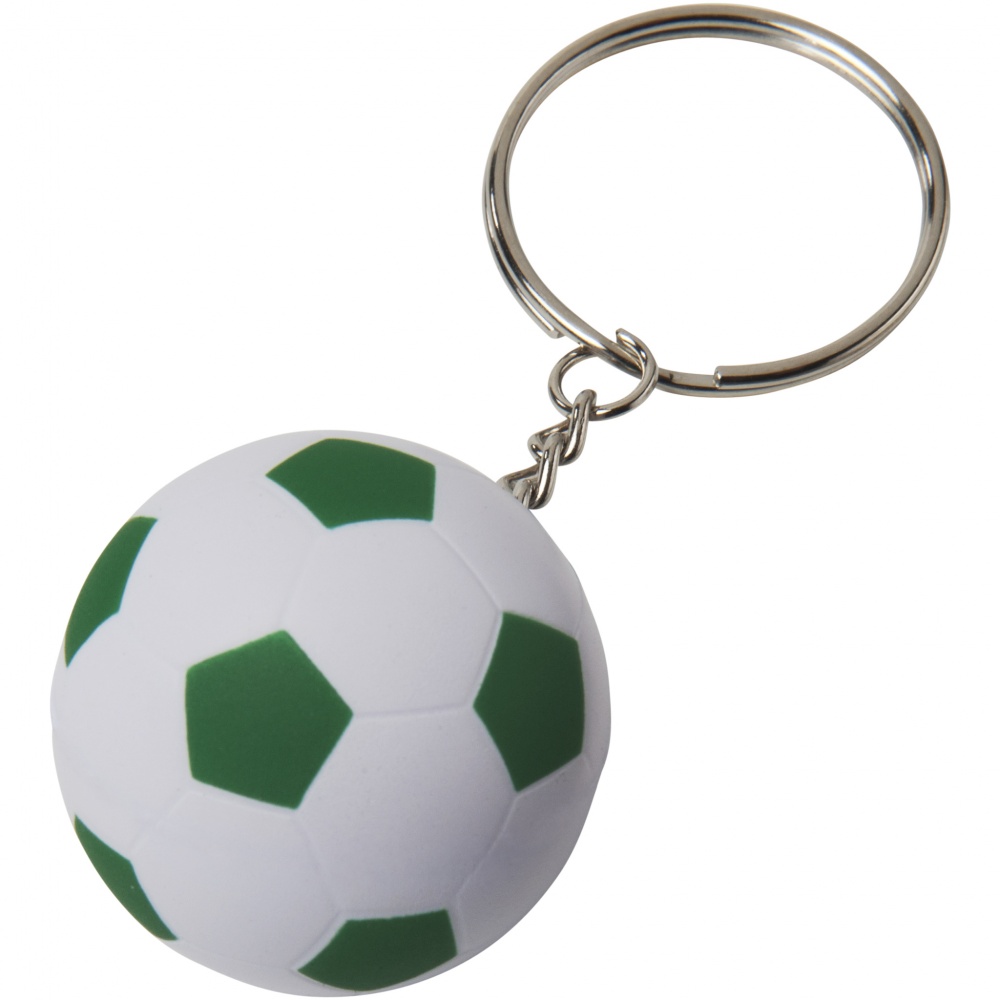 Logo trade mainostuotet tuotekuva: Striker ball keychain - WH-GR, vihreä