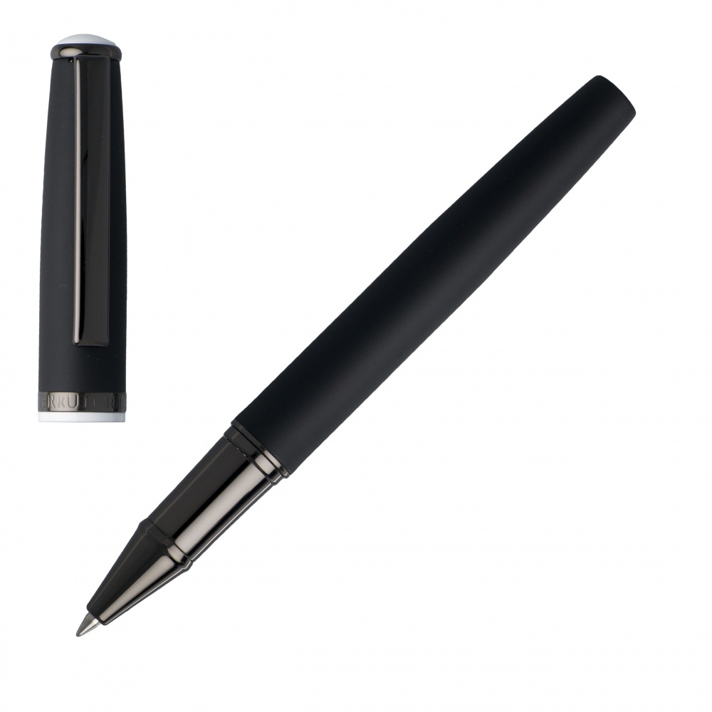 Logotrade mainoslahjat kuva: Firmakingitus: Rollerball pen Spring Black, värviline