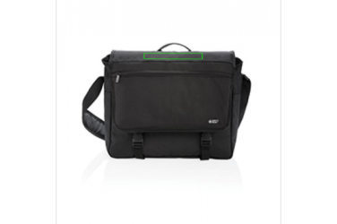 Logotrade liikelahja mainoslahja kuva: Reklaamkingitus: Swiss Peak RFID 15" laptop messenger bag PVC free, black