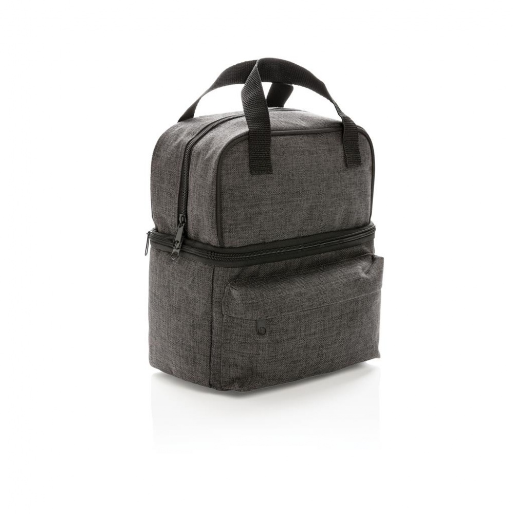 Logotrade liikelahjat kuva: Firmakingitus: Cooler bag with 2 insulated compartments, anthracite