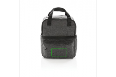 Logo trade mainoslahjat tuotekuva: Firmakingitus: Cooler bag with 2 insulated compartments, anthracite